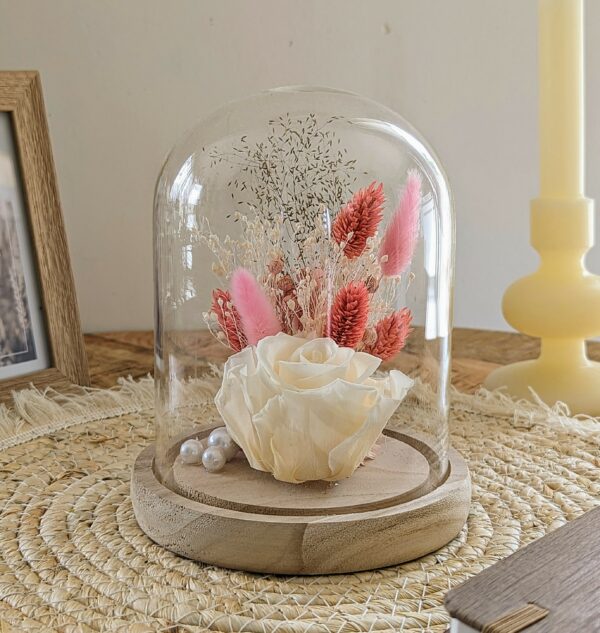 Rose éternelle blanche