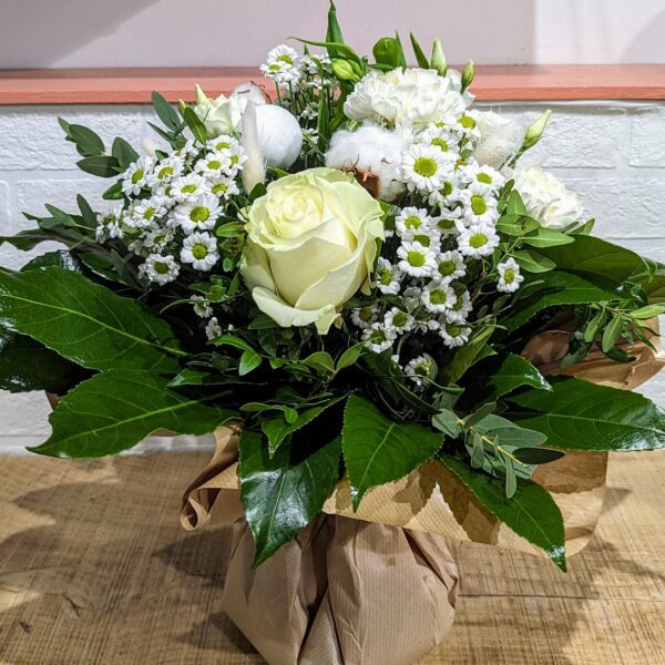 Bouquet rond blanc
