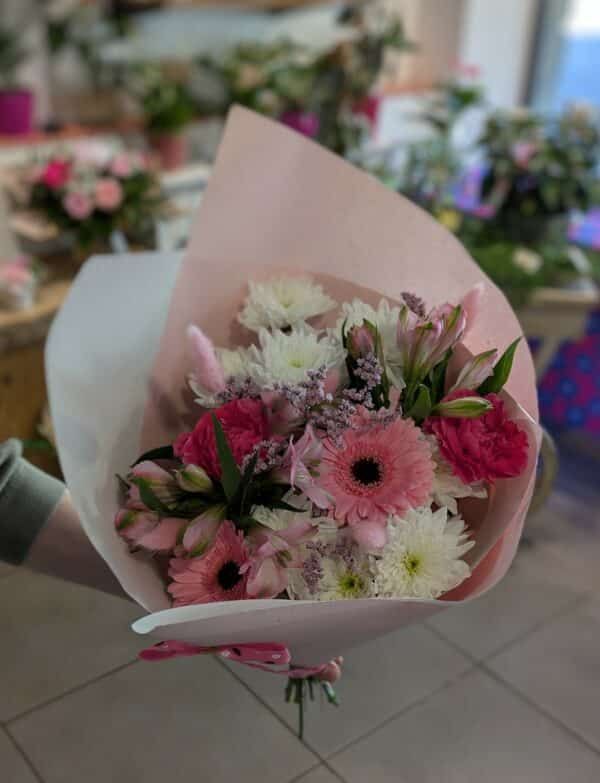 Bouquet tige Rose-Blanc – Image 2